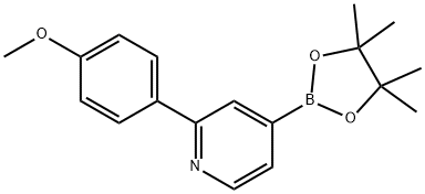 2-(4-methoxyphenyl)-4-(4,4,5,5-tetramethyl-1,3,2-dioxaborolan-2-yl)pyridine 结构式