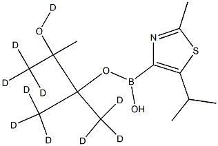[2-Methyl-5-(iso-propyl)-d10]-thiazole-4-boronic acid pinacol ester Struktur