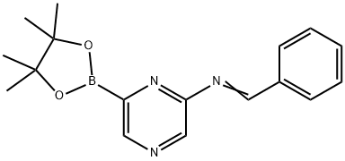 (E)-1-phenyl-N-(6-(4,4,5,5-tetramethyl-1,3,2-dioxaborolan-2-yl)pyrazin-2-yl)methanimine, 2223056-50-4, 结构式