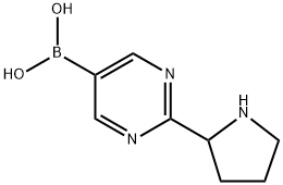 (2-(pyrrolidin-2-yl)pyrimidin-5-yl)boronic acid Struktur