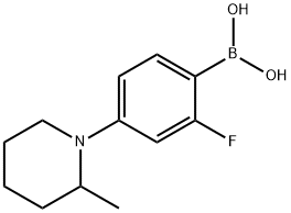 2-Fluoro-4-(2-methylpiperidin-1-yl)phenylboronic acid Structure