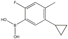 2-Fluoro-4-methyl-5-cyclopropylphenylboronic acid 结构式