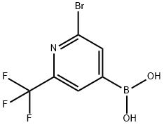 2-Bromo-6-(trifluoromethyl)pyridine-4-boronic acid, 2225170-30-7, 结构式