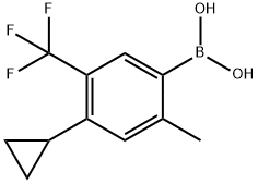 2-Methyl-5-trifluoromethyl-4-cyclopropylphenylboronic acid, 2225170-41-0, 结构式
