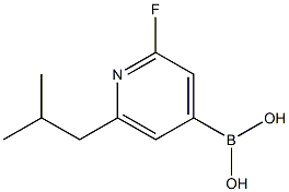 2-Fluoro-6-(iso-butyl)pyridine-4-boronic acid,2225171-79-7,结构式