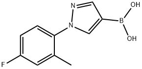 1-(2-Methyl-4-fluorophenyl)-1H-pyrazole-4-boronic acid Struktur