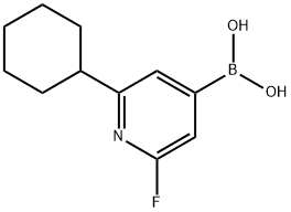 2-Fluoro-6-(cyclohexyl)pyridine-4-boronic acid Structure