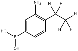3-Amino-4-(ethyl-d5)-phenylboronic acid 结构式
