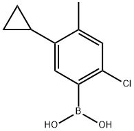 2-Chloro-4-methyl-5-cyclopropylphenylboronic acid Structure