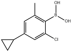 2-Chloro-4-cyclopropyl-6-methylphenylboronic acid Structure