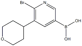 6-Bromo-5-(4-tetrahydropyranyl)pyridine-3-boronic acid|