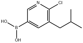 6-Chloro-5-(iso-butyl)pyridine-3-boronic acid Structure