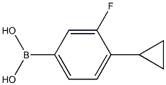 (4-cyclopropyl-3-fluorophenyl)boronic acid Struktur