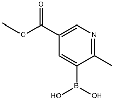 2-Methyl-5-(methoxycarbonyl)pyridine-3-boronic acid,2225174-41-2,结构式