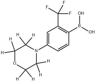2-Trifluoromethyl-4-(morpholino-2,2,3,3,5,5,6,6-d8)-phenylboronic acid Struktur