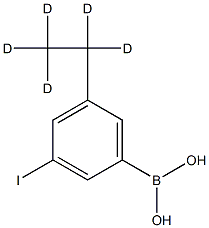 3-Iodo-5-(ethyl-d5)-phenylboronic acid Struktur