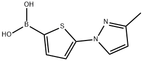 5-(3-Methyl-1H-pyrazol-1-yl)thiophene-2-boronic acid, 2225175-15-3, 结构式