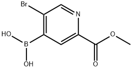 5-Bromo-2-(methoxycarbonyl)pyridine-4-boronic acid, 2225175-48-2, 结构式