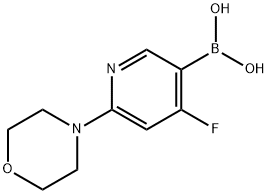 4-Fluoro-2-(morpholino)pyridine-5-boronic acid 结构式