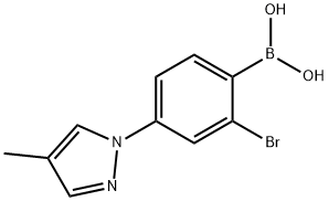 2-Bromo-4-(4-methyl-1H-pyrazol-1-yl)phenylboronic acid,2225176-04-3,结构式