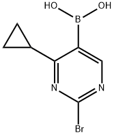2-Bromo-4-(cyclopropyl)pyrimidine-5-boronic acid, 2225176-67-8, 结构式