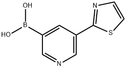 (5-(thiazol-2-yl)pyridin-3-yl)boronic acid, 2225177-85-3, 结构式