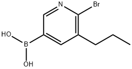 6-Bromo-5-(n-propyl)pyridine-3-boronic acid Struktur