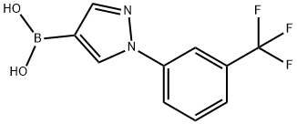 1-(3-三氟甲基苯基)-1H-吡唑-4-硼酸, 2225178-71-0, 结构式