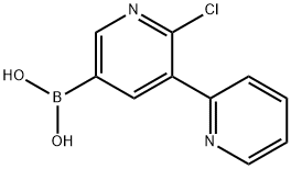 6-Chloro-5-(pyridin-2-yl)pyridine-3-boronic acid Structure