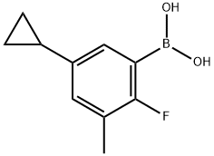 2-Fluoro-3-methyl-5-cyclopropylphenylboronic acid Struktur