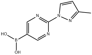 2-(3-Methyl-1H-pyrazol-1-yl)pyrimidine-5-boronic acid Struktur