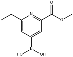 [2-(METHOXYCARBONYL)-6-ETHYLPYRIDIN-4-YL]BORONIC ACID Struktur