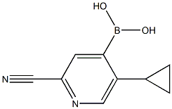 5-(Cyclopropyl)-2-cyanopyridine-4-boronic acid Structure