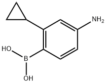 (4-amino-2-cyclopropylphenyl)boronic acid Struktur