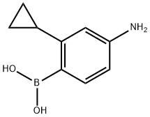 (4-amino-2-cyclopropylphenyl)boronic acid 结构式