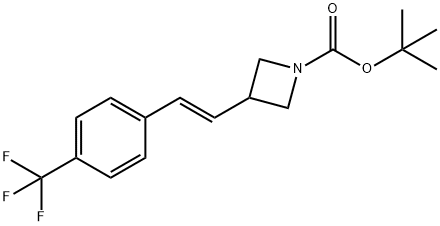 tert-butyl (E)-3-(4-(1,1-difluoroethyl)styryl)azetidine-1-carboxylate Structure