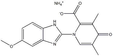 ammonium 1-(5-methoxy-1H-benzo[d]imidazol-2-yl)-3,5-dimethyl-4-oxo-1,4-dihydropyridine-2-carboxylate Struktur