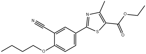 ethyl 2-(4-butoxy-3-cyanophenyl)-4-methylthiazole-5-
carboxylate Struktur