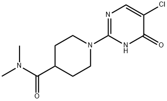 1-(5-chloro-4-hydroxypyrimidin-2-yl)-N,N-dimethylpiperidine-4-carboxamide Structure