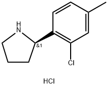 (R)-2-(2-chloro-4-methylphenyl)pyrrolidine hydrochloride Structure