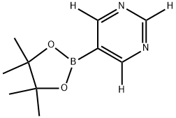 5-(4,4,5,5-tetramethyl-1,3,2-dioxaborolan-2-yl)pyrimidine-2,4,6-d3 Struktur