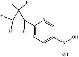 (2-(cyclopropyl-d5)pyrimidin-5-yl)boronic acid Struktur