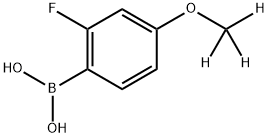 (2-fluoro-4-(methoxy-d3)phenyl)boronic acid Struktur