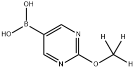 2-(甲氧基-D3)嘧啶-5-硼酸, 2241867-45-6, 结构式