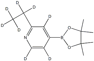 2-(ethyl-d5)-4-(4,4,5,5-tetramethyl-1,3,2-dioxaborolan-2-yl)pyridine-3,5,6-d3 结构式