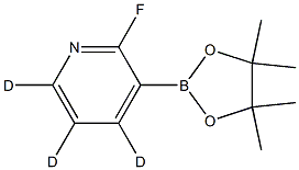 2-fluoro-3-(4,4,5,5-tetramethyl-1,3,2-dioxaborolan-2-yl)pyridine-4,5,6-d3 结构式