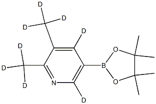 2,3-bis(methyl-d3)-5-(4,4,5,5-tetramethyl-1,3,2-dioxaborolan-2-yl)pyridine-4,6-d2 结构式