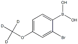 (2-bromo-4-(methoxy-d3)phenyl)boronic acid 结构式