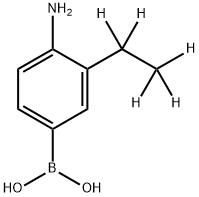 (4-amino-3-(ethyl-d5)phenyl)boronic acid 结构式