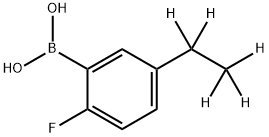 (5-(ethyl-d5)-2-fluorophenyl)boronic acid 结构式